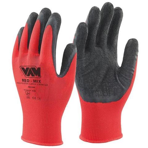 Coppia Guanti Red Mix Spalmati In Lattice Crinkle Taglia M/8 - Foto 1