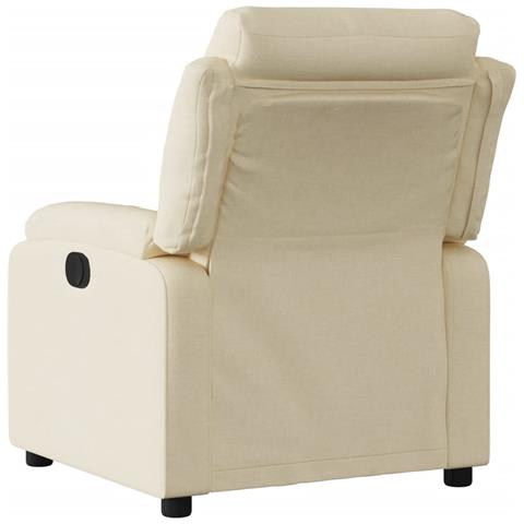 Poltrona Reclinabile In Tessuto Crema - Foto 10