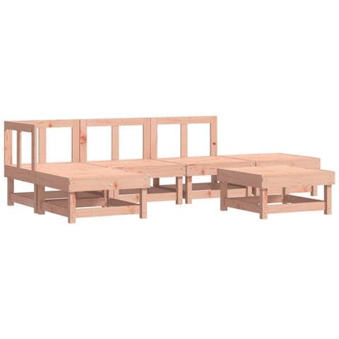 Set Salotto Da Giardino 6 Pz In Legno Massello Di Douglas - Foto 2