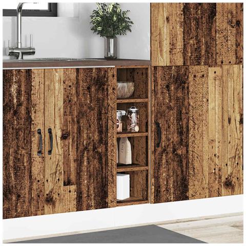 Armadio Inferiore Legno Vecchio 20x44,5x81,5 Cm In Truciolato - Foto 3