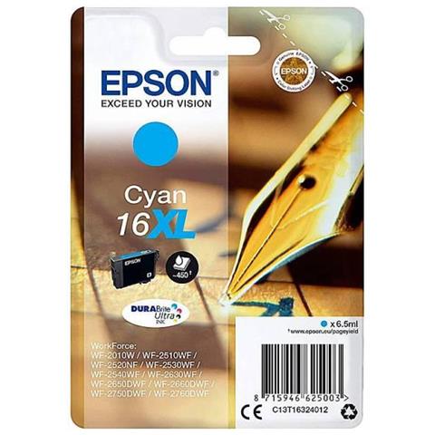 Cartuccia Inkjet C13T16324010 16XL Ciano Capacità 450 Pagine - Foto 1