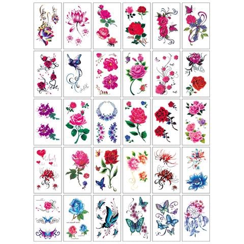 Adesivi Per Tatuaggi Temporanei Chic - 30 Design Unici   Modello 6 - Foto 1