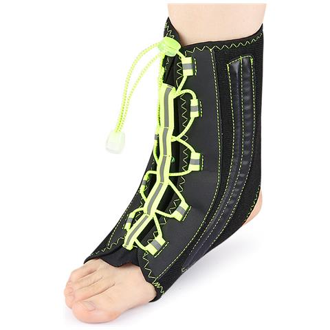 Manicotto Di Supporto Per Caviglia Con Strisce A Molla Green+black - Foto 1