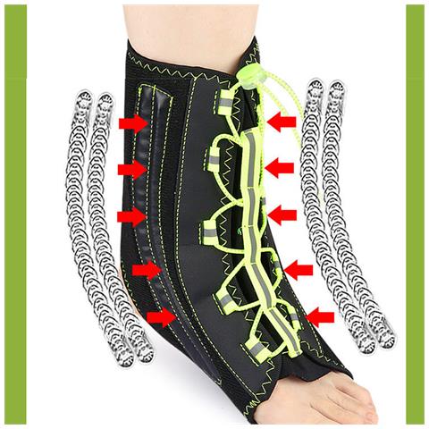 Manicotto Di Supporto Per Caviglia Con Strisce A Molla Green+black - Foto 2