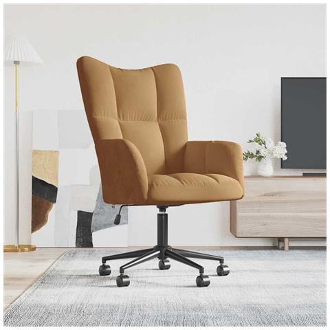 Lusso Casadino -  Poltrona Relax Marrone In Velluto - Foto 8