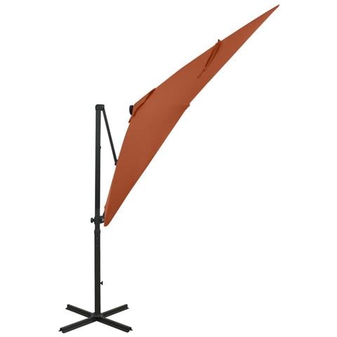 Ombrellone a Sbalzo Palo in Alluminio 350 cm Terracotta 44508
