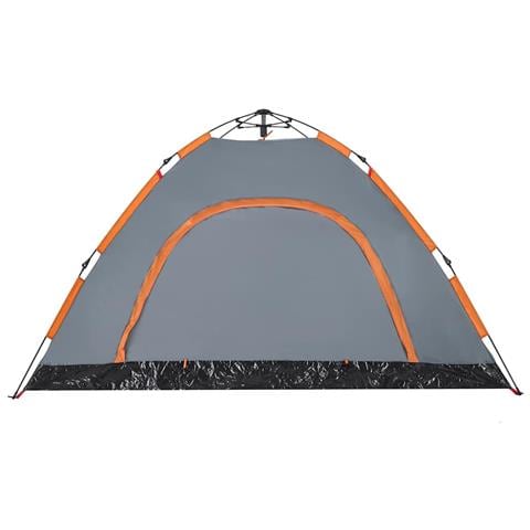 Tenda Campeggio 4 Persone Grigio e Arancione a Rilascio Rapido - Foto 8