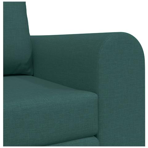 Divano Letto 2-in-1 Verde Scuro 148x71x83 cm Tessuto - Foto 9
