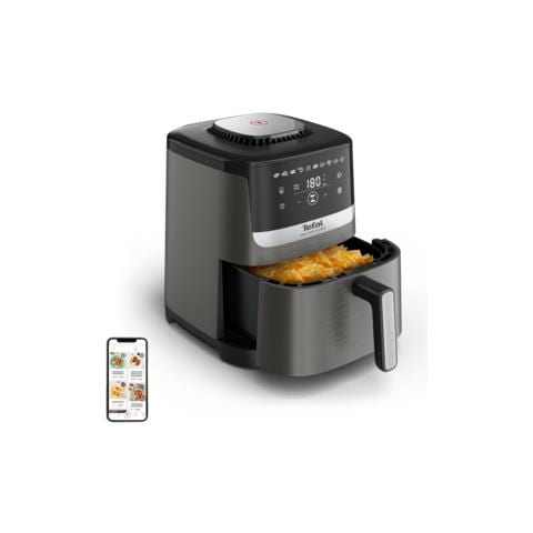 Easy Fry Silence EY551HE0 friggitrice Singolo 5 L Indipendente Friggitrice ad aria calda Nero, Grigio, Acciaio inox - Foto 1