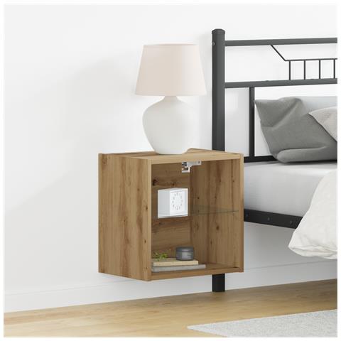 mensola fluttuante Rovere Artigianale 40x28,5x40 cm Legno Ingegnerizzato - Foto 2