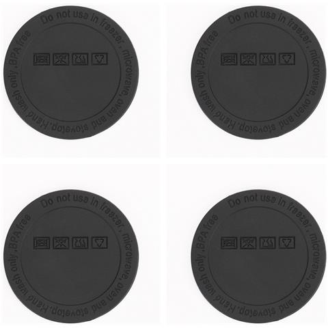 Set Di 4 Sottobicchieri Rotondi In Silicone Autoadesivi Per Bicchieri Tumbler L - Foto 1