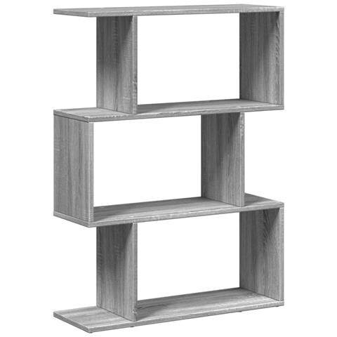 Libreria Divisorio 3Piani Grigio Sonoma 70x24x97 cm Truciolato - Foto 1