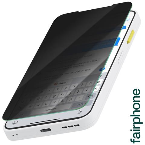 Vetro Temperato Originale Per Fairphone 6 Xensation Anti Spia Infrangibile, Nero Transparente - Foto 1