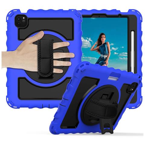 Custodia Per Ipad Air4 10.9” Con Supporto E Tracolla Blu - Foto 1