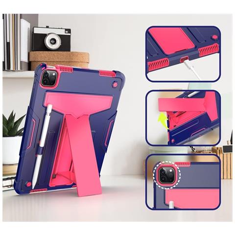 Custodia Per Ipad Pro 11"" Blindata Con Supporto Rosa - Foto 4