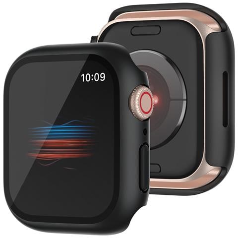 Custodia Protettiva Compatibile Con Apple Watch 40mm (serie 4/5/6) - Pc Nero E Vetro Temperato - Foto 3