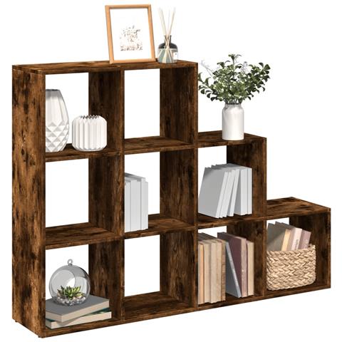 Libreria 3 Ripiani Rovere Fumo 137,5x29x103,5 cm Truciolato - Foto 2