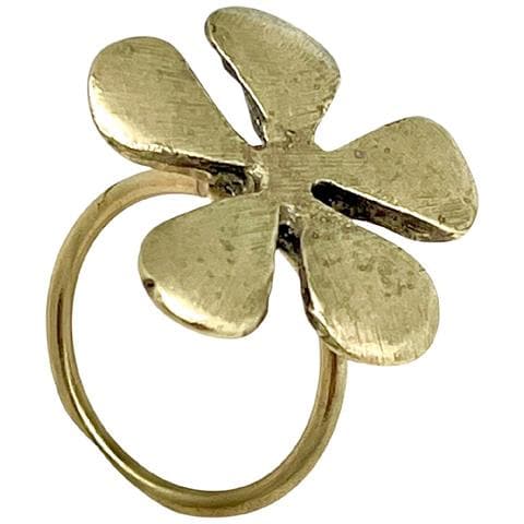 Il Mio Anello Foglia, Ottone Placcato Oro - Foto 1