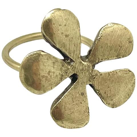 Il Mio Anello Foglia, Ottone Placcato Oro - Foto 3