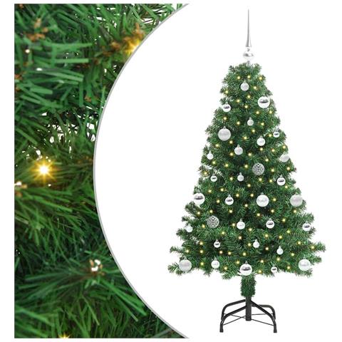 Albero di Natale artificiale con 150 LED Verde 150 cm - Foto 1