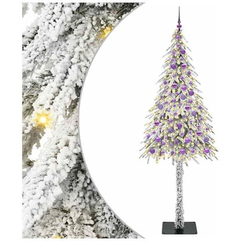 Albero di Natale con 300 LED Bianco 210 cm PE e Acciaio - Foto 1