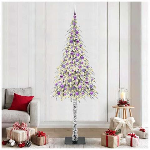 Albero di Natale con 300 LED Bianco 210 cm PE e Acciaio - Foto 2
