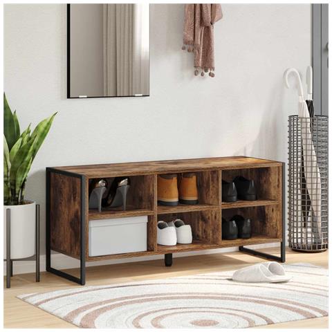 Mobile per scarpe Quercia Fumosa 60 x 35 x 44 cm - Foto 2