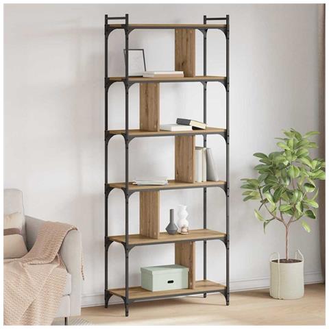 Libreria rovere artigianale 76 x 32 x 192 cm Legno multistrato - Foto 2