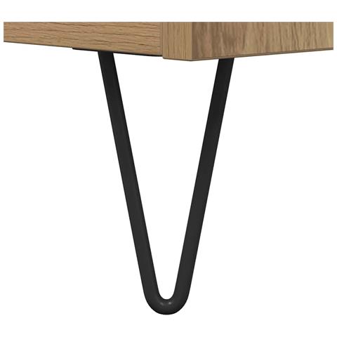 Tavolino da salotto Rovere artigianale 60 x 44,5 x 45 cm - Foto 9