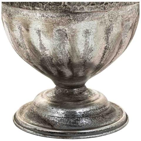 Vaso Da Fiori In Metallo Argentato 36x24,5x22,5h - Foto 7