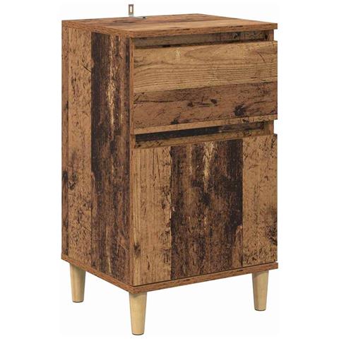 Armadio da Notte con cassetto Legno vecchio 40 x 35 x 70 cm - Foto 1