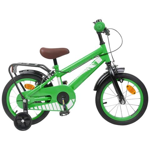 Bicicletta per Bambini 16 Pollici per bambini di 4-6 anni Verde - Foto 1