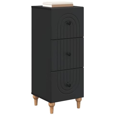 Mobile con Cassetti Nero 33 x 34,5 x 90 cm Legno ingegnerizzato - Foto 2