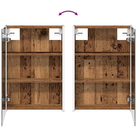 Set di mobili per il bagno 4 pcs Legno antico - Foto 9