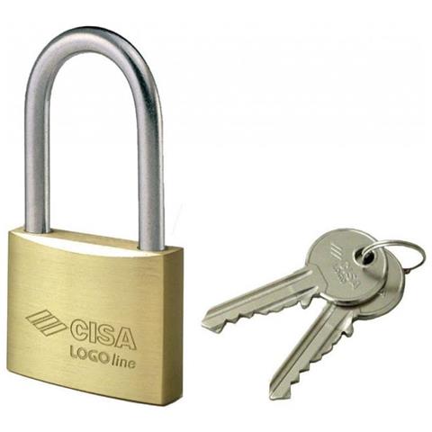 Lucchetti mm 30 con arco lungo in acciaio chiave per serratura Cisa 2 Pz - Foto 4