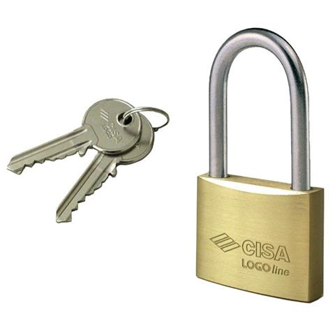 Lucchetti mm 30 con arco lungo in acciaio chiave per serratura Cisa 2 Pz - Foto 1