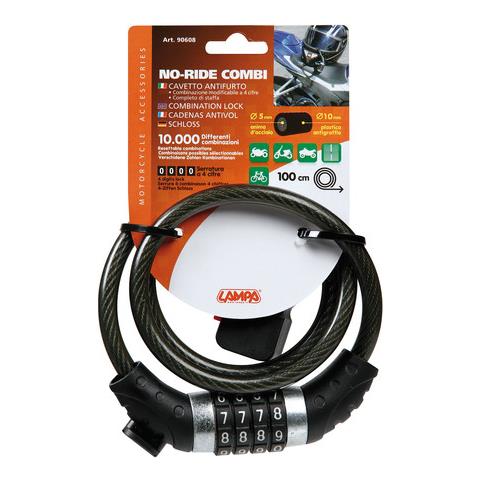 Cavo Antifurto No-ride Combi 10mmx0,9mt - Foto 2