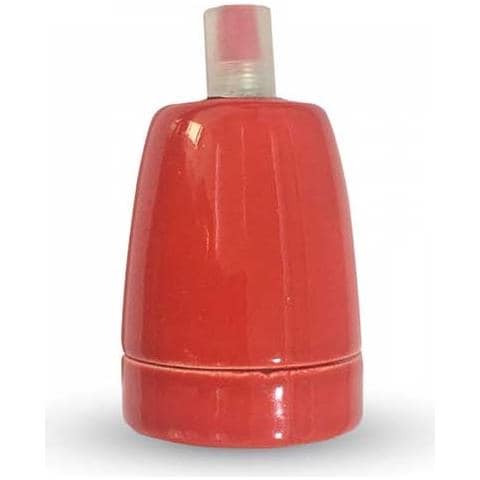 V-tac Vt-799 Portalampada In Porcellana Ø47mm Per Lampadine E27 Ip20 Rosso - Sku 3799 - Foto 1
