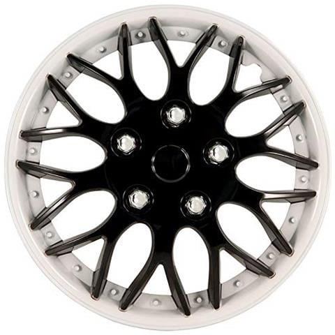 Kt970 W / ib 15 - Set Di Borchie Missouri, 15 Pollici, Con Bordo Bianco, Colore: Nero, 4 Pezzi - Foto 1