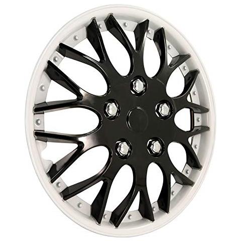 Kt970 W / ib 15 - Set Di Borchie Missouri, 15 Pollici, Con Bordo Bianco, Colore: Nero, 4 Pezzi - Foto 3
