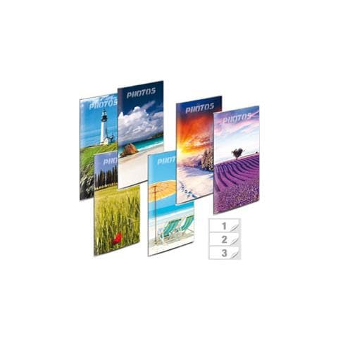 Album Foto Saldato 175x325mm Fino A 96 Foto 10x15cm Assortiti - Foto 1
