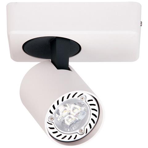Faretti Moderni Bianco, Nero 1 Luce Con Alluminio, Paralume Bianco, Gu10 - Foto 1