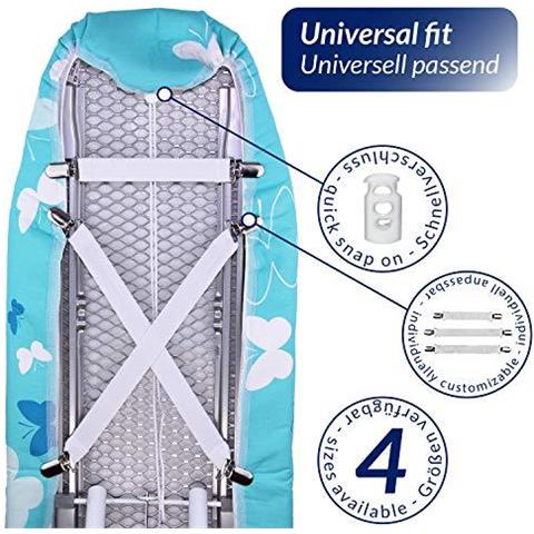 Smart Dolce Ad Alta Velocit Imbottito Ferro Coperchio Della Scheda Fino A 120x40cm - 100 Cotone Di Strato Superiore Di Oeko-tex Testati Per Sostanze Nocive - Alluminio Calore E Vapore Di Riflessione Con 3 Clip - Foto 2