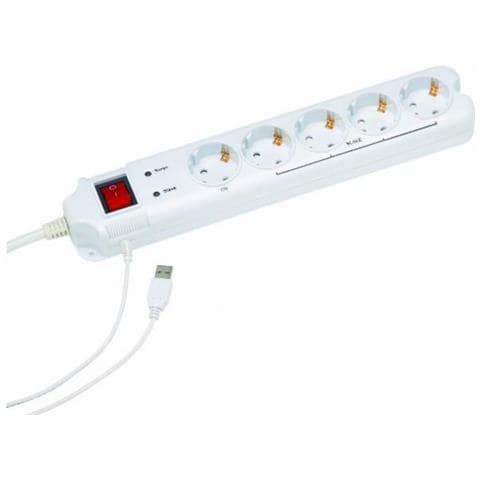 Pcw-ms2g - Berspannungsschutz - Wechselstrom 250 V - 5 Ausgangsstecker (pcw-ms-2g)  - Foto 1