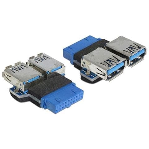 Adattatore Usb 3.0 Interno 20 Poli Femmina 2 X Usb 3.0 - Foto 2