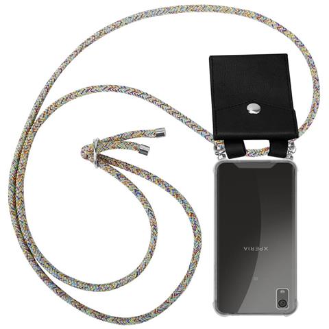 Catena Di Telefoni Cellulari Compatibile Con In Rainbow - Coperchio Protettivo In Silicone Con Anelli D'argento, Cinturino In Corda E Custodia Staccabile - Foto 1