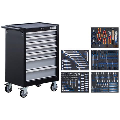 Carrello Da Officina A 7 Cassetti Bgs Technic - 246 Utensili - 6060 - Foto 1