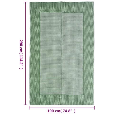 Tappeto Da Esterno Verde 190x290 Cm In Pp - Foto 2