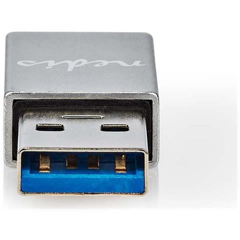Adattatore Da Usb Tipo C A Usb 3.2 Tipo A, Velocità Di Trasmissione Fino A 5 Gbit / s, Connettore Placcato In Nickel, Corpo In Metallo - Foto 1