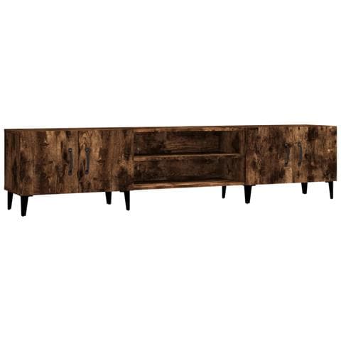 Mobile Tv Rovere Fumo 180x31,5x40 Cm In Legno Multistrato - Foto 2